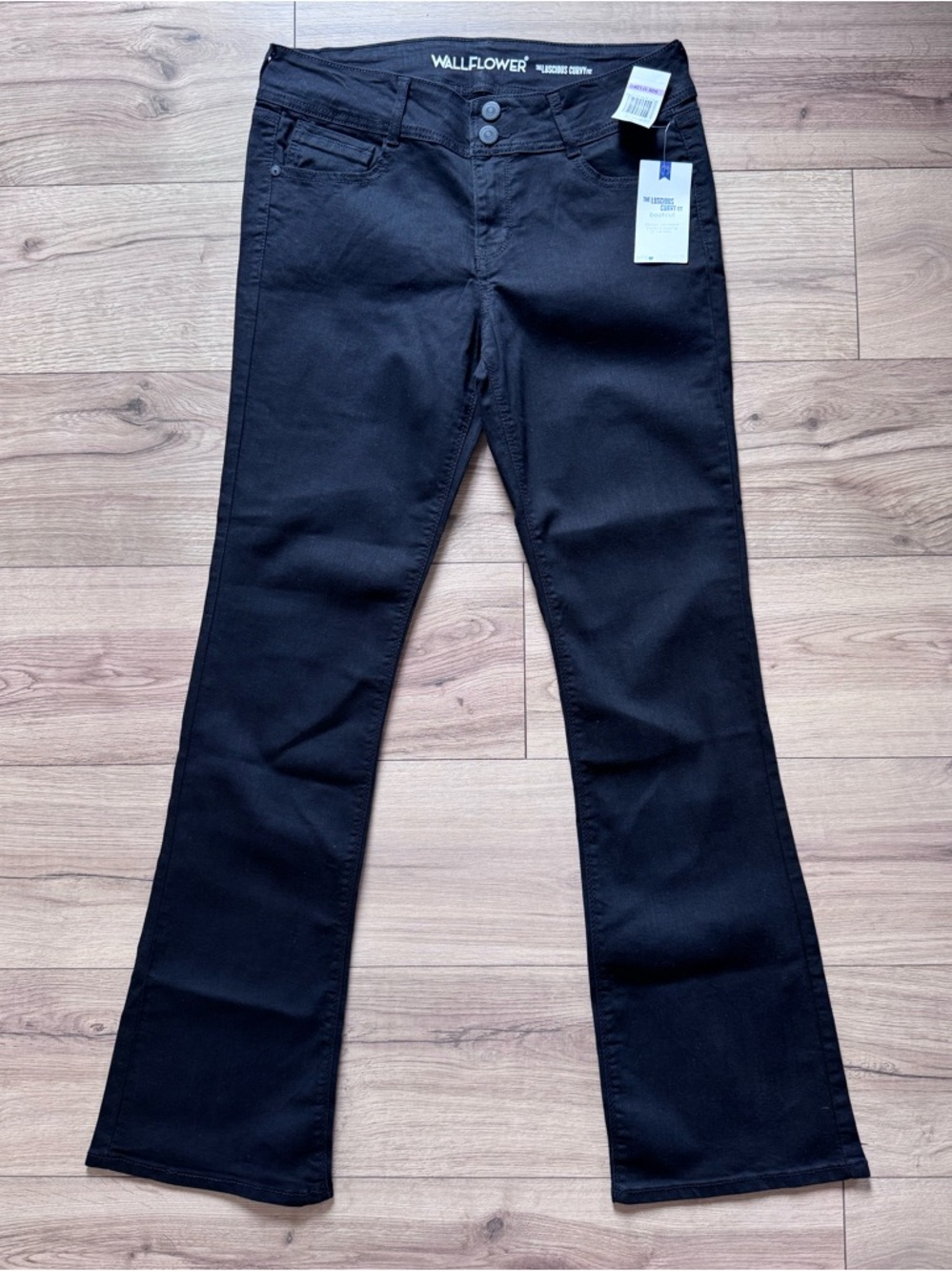 Wallflower Luscious Curvy Fit Black Jean Women Stretch Bootcut 11 Long NWT
